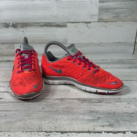 Nike Free 5.0 Womens Road Running Athletic Sneaker Shoes Orange Size 5 - Picture 6 of 8